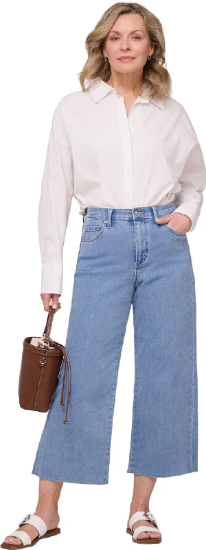 Lily Wide Leg High Rise Jeans - Women's|-|Jean taille haute à jambe ample Lily - Femme Elegant High-Waisted Flared Jeans