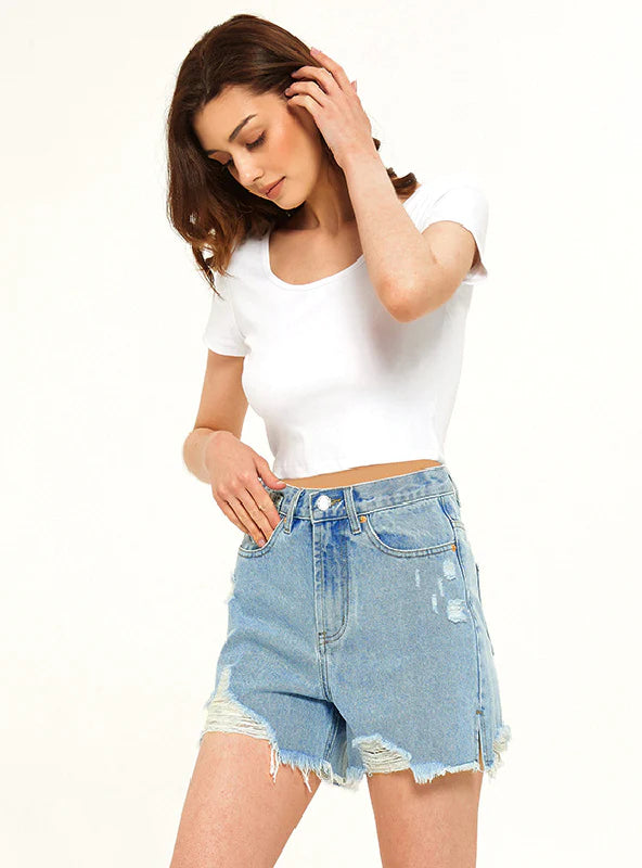 LOOSE SHORTS LOOSE HIGH WAIST JEANS