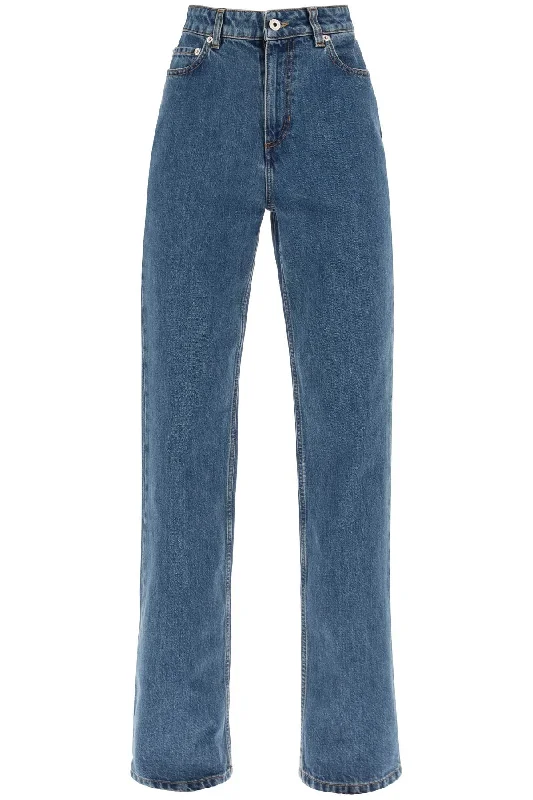 'bergen' Loose Jeans With Straight Cut  - Blue