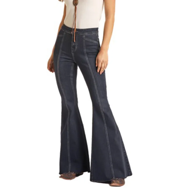 Rock & Roll Cowgirl Front Seam Bell Bottom Jeans