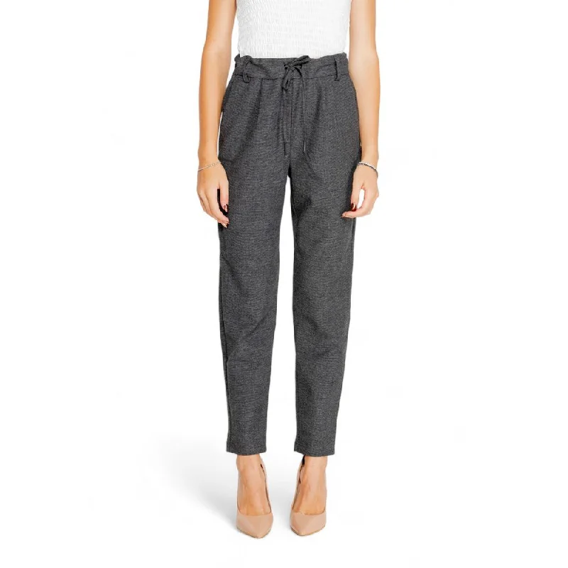 Gray Polyester Jeans & Pant